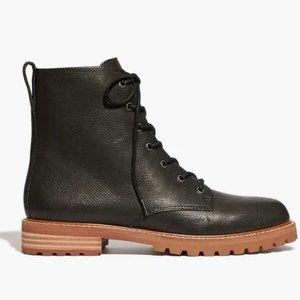 Madewell The Clair Lace-Up Boot in Leather